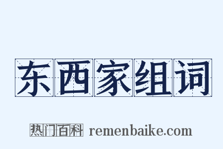 东西家组词是什么意思的图片